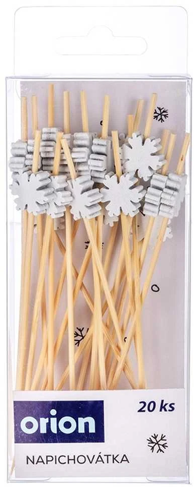 Excellent Houseware Orion Kokteilių smeigtukai 12 cm, 20 vnt. – Snaigės dekoracija