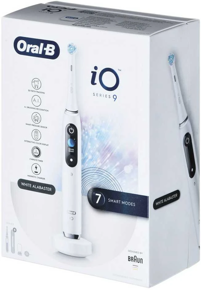 ORAL-B iO Series 9N Elektrinis dantų šepetėlis, baltos spalvos