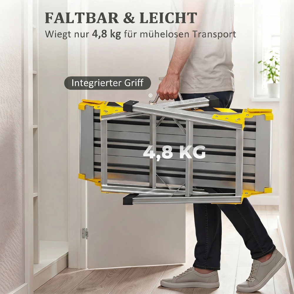 Darbinė platforma sulankstoma, iki 150 kg, juoda, 110 × 32 × 50 cm