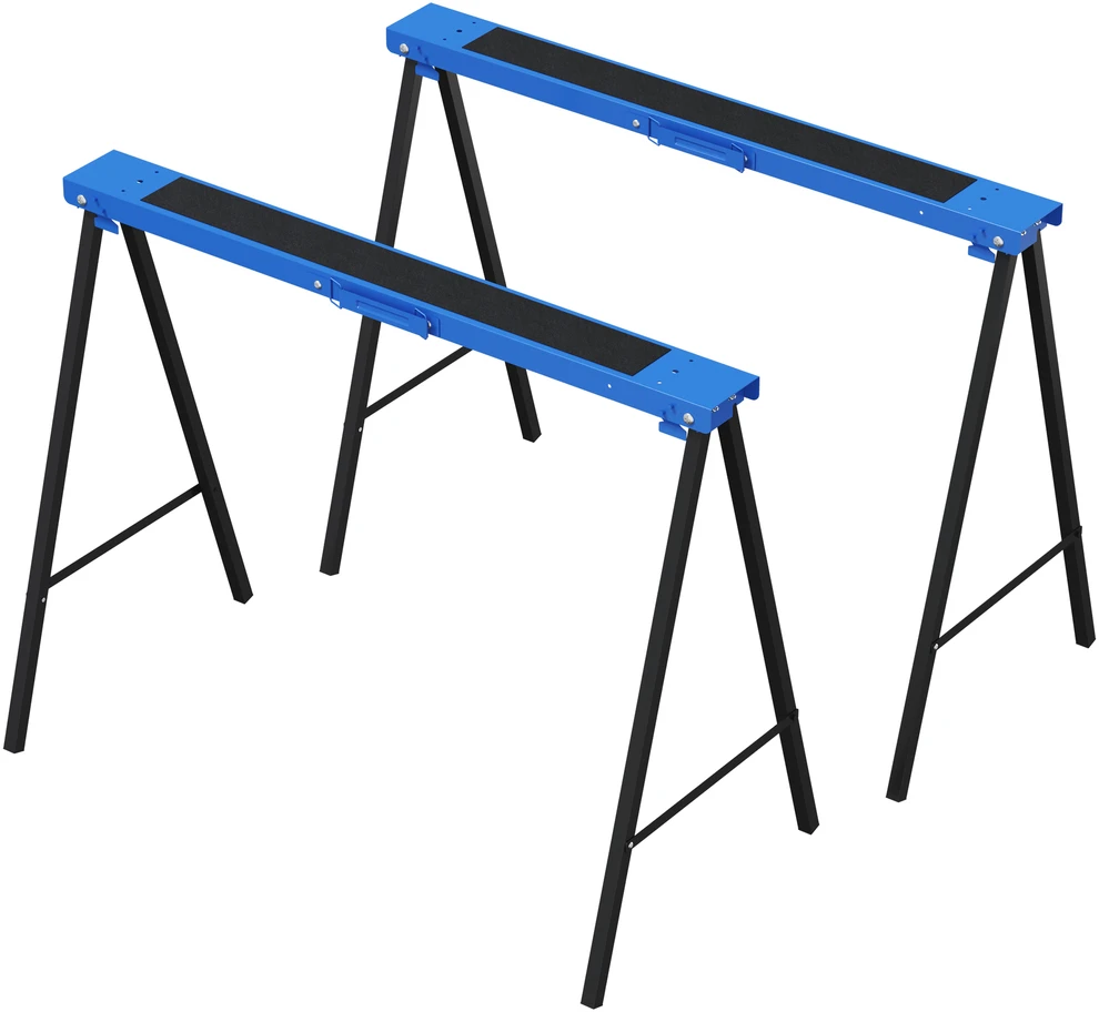 Darbiniai ožiai sulankstomi, iki 250 kg, juodi ir mėlyni, 99,5 × 50 × 76 cm, 2 vnt.