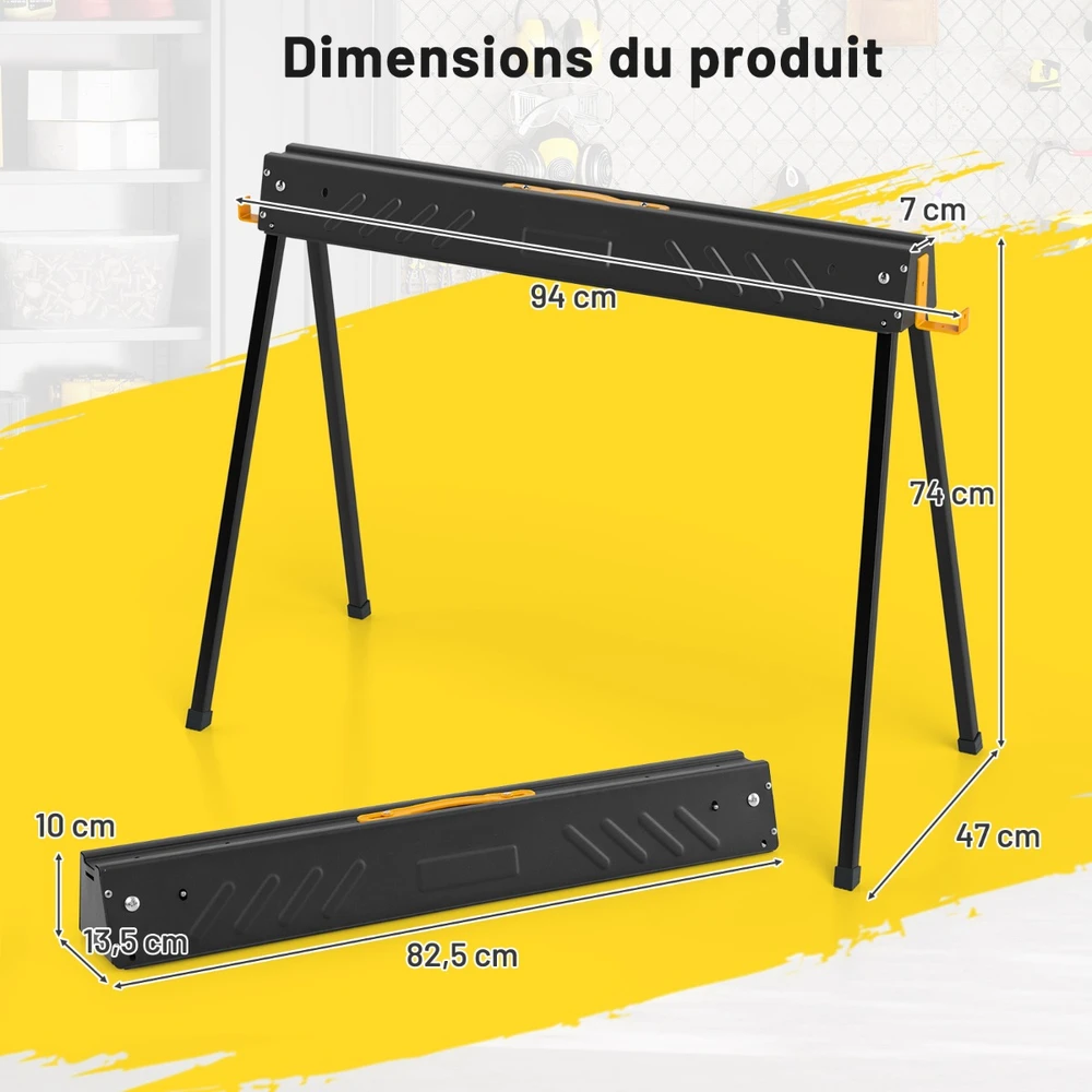 Darbo atramos 94 x 47 x 74 cm 2 vnt.