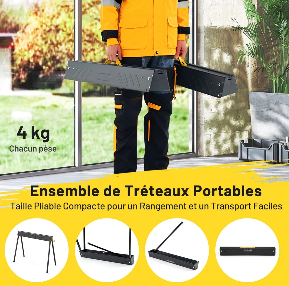 Darbo atramos 94 x 47 x 74 cm 2 vnt.