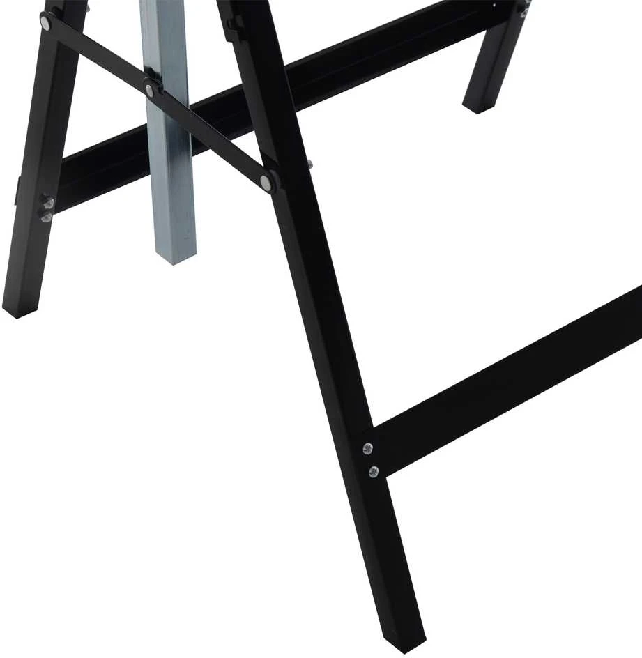 HOMCOM 2 x statybiniai ožiai, reguliuojamo aukščio iki 200 kg, plieniniai, juodi, 68 x 58 x 80-130 cm