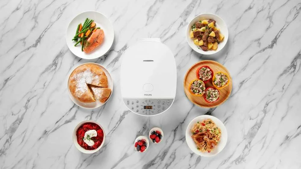Daugiafunkcis puodas Philips All-in-One Cooker HD4713/40, 5 l, Baltas