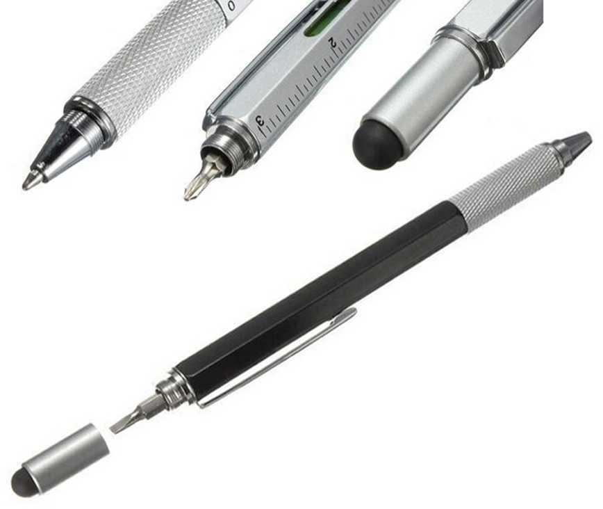 Daugiafunkcinis rašiklis su atsuktuvu ir matuokliu, 14,5 cm