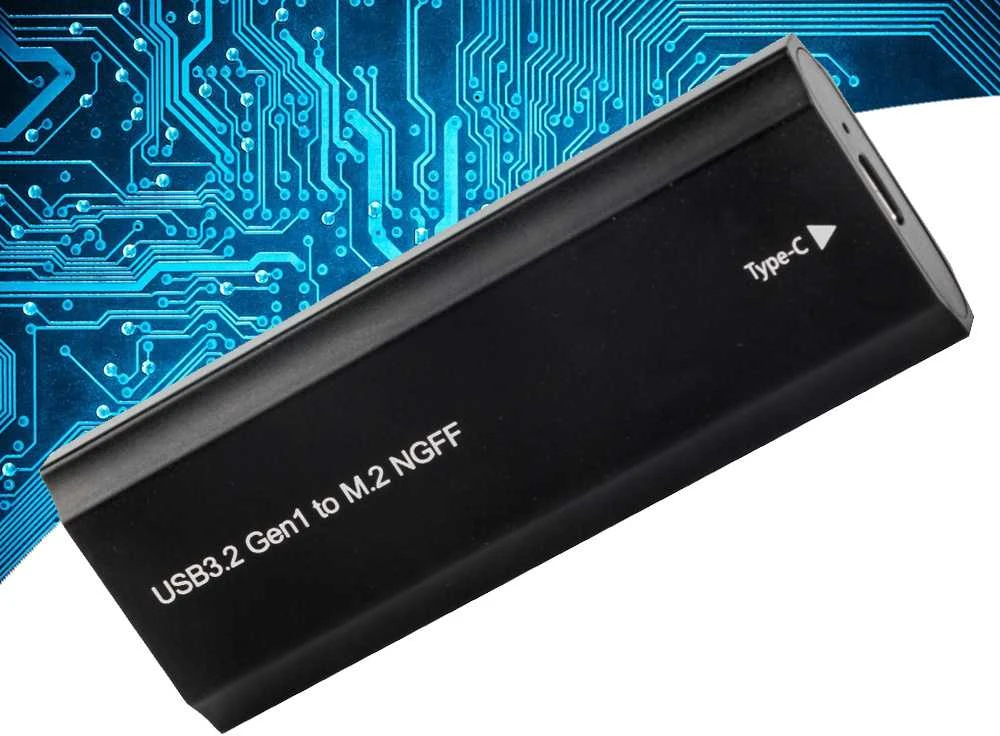 Dėklas diskui M.2 SATA NGFF USB 3.1 su USB-C jungtimi
