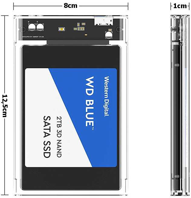 Dėklas kietajam diskui 2,5'' USB 3.0 SATA