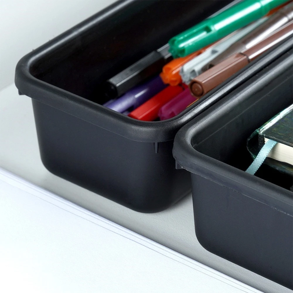 Storage Solutions Vilde Rašomojo stalo stalčių organizatorius juodas modulinis 8 vnt.