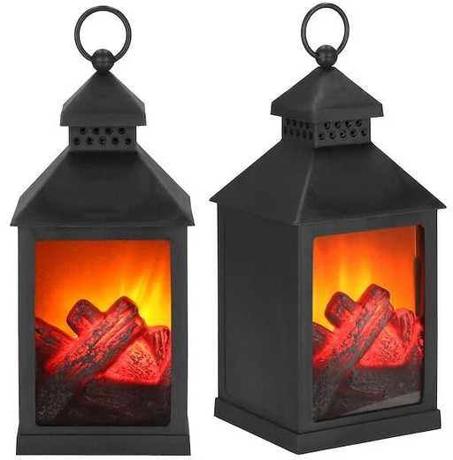 Dekoratyvinė LED žvakidė Springos CL0862 su liepsnos efektu, 10,5×10,5×22,5 cm
