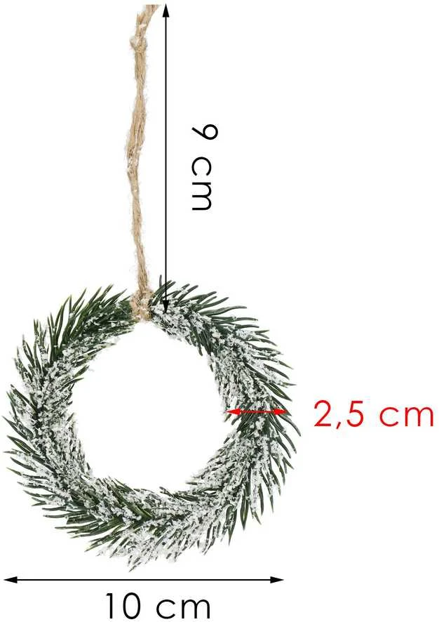 Dekoratyvinė šakelė Springos, 10 cm, ruda/balta/žalia