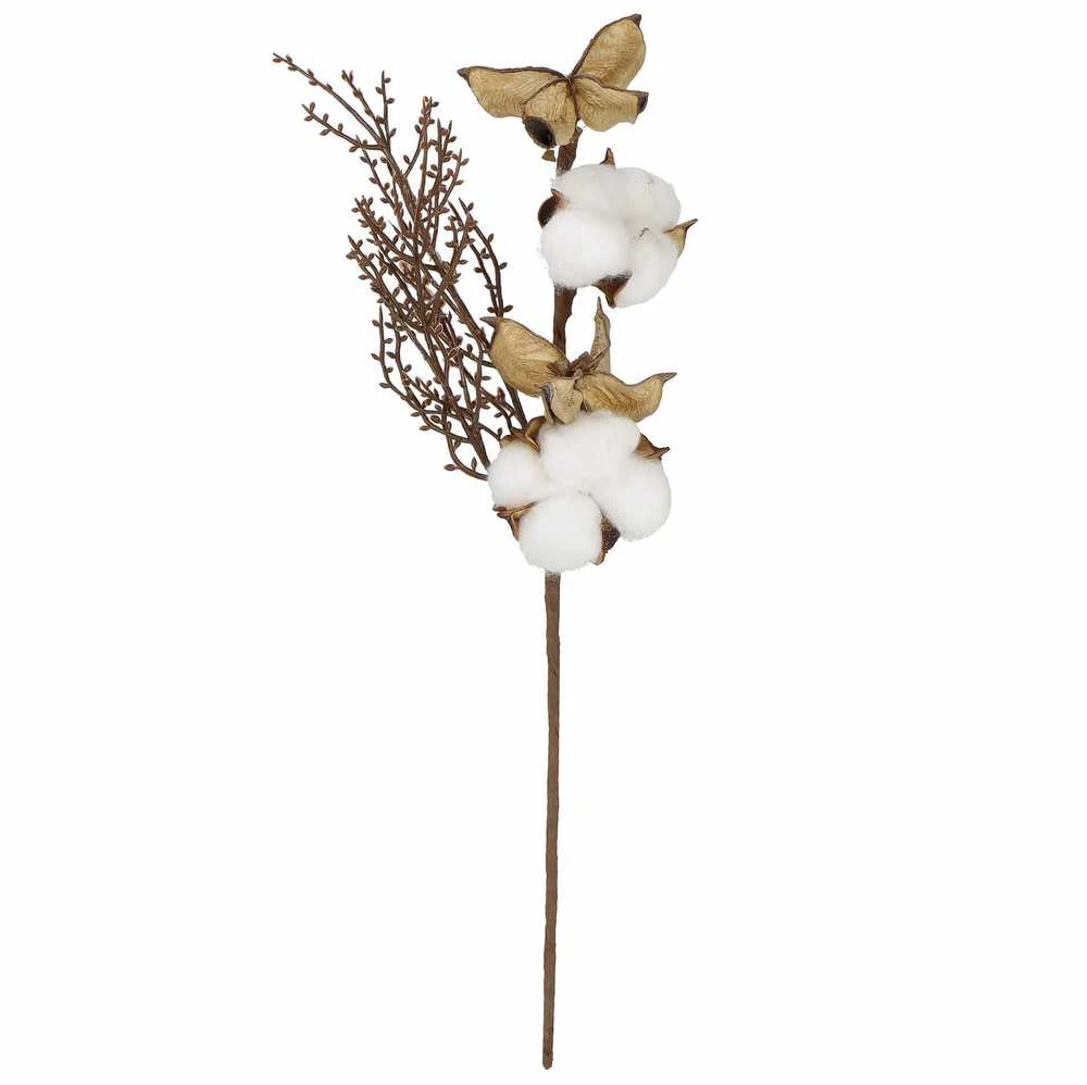 Dekoratyvinė šakelė su medvilnės kamuoliuku Springos, 37 cm