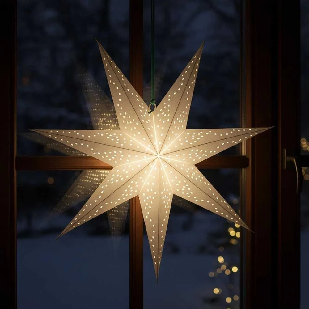 Christmas Decoration Sidabrinė Dekoratyvinė Žvaigždė 45 cm - Kalėdų Ornamentas