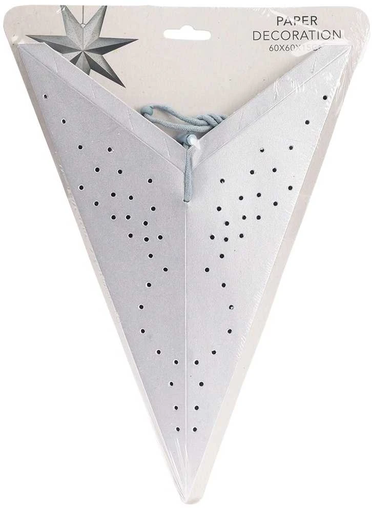 Christmas Gifts Dekoratyvinė Žvaigždė Popierinė 60 cm - Sidabrinė Ornamentas