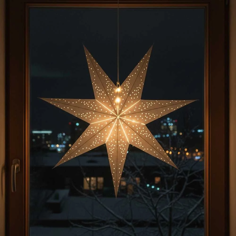 Bulinex Dekoratyvinė Žvaigždė Popierinė 75 cm - Kalėdų Ornamentas