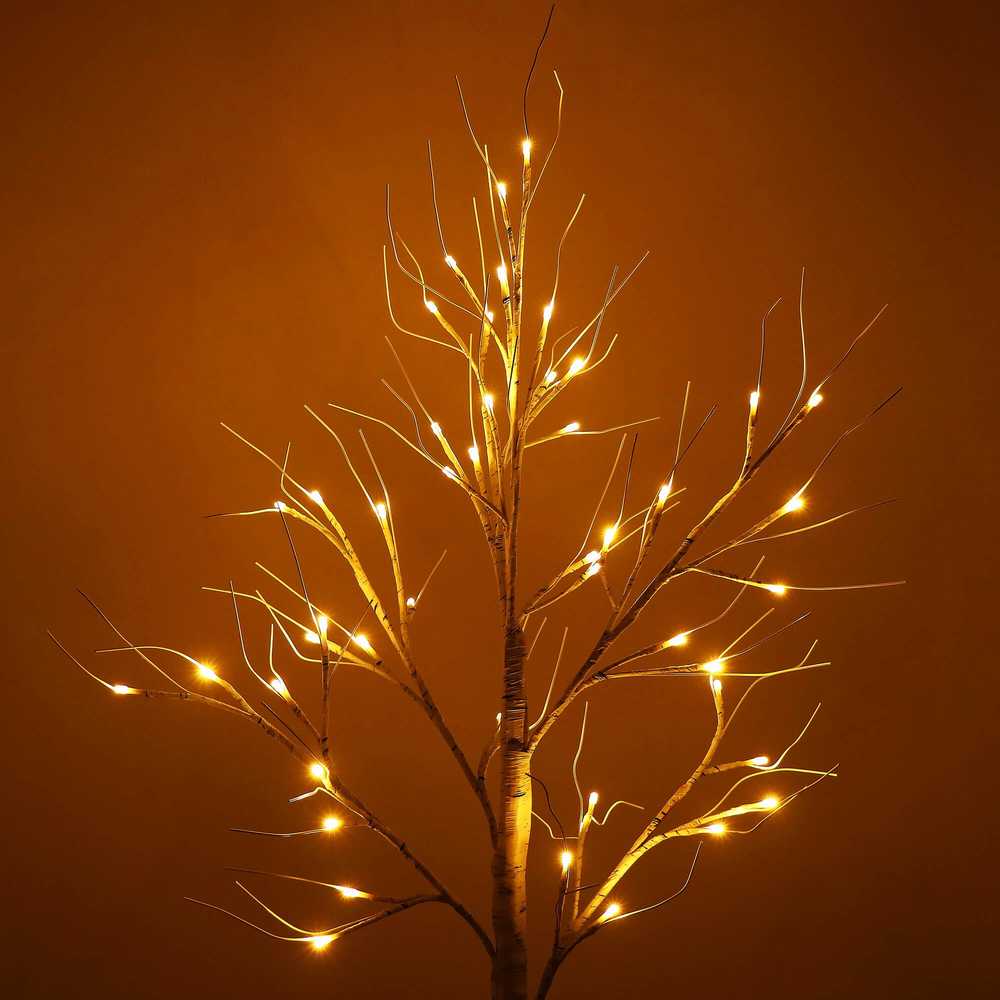 Dekoratyvinis beržo imitacijos medis Springos 180 cm su 96 LED