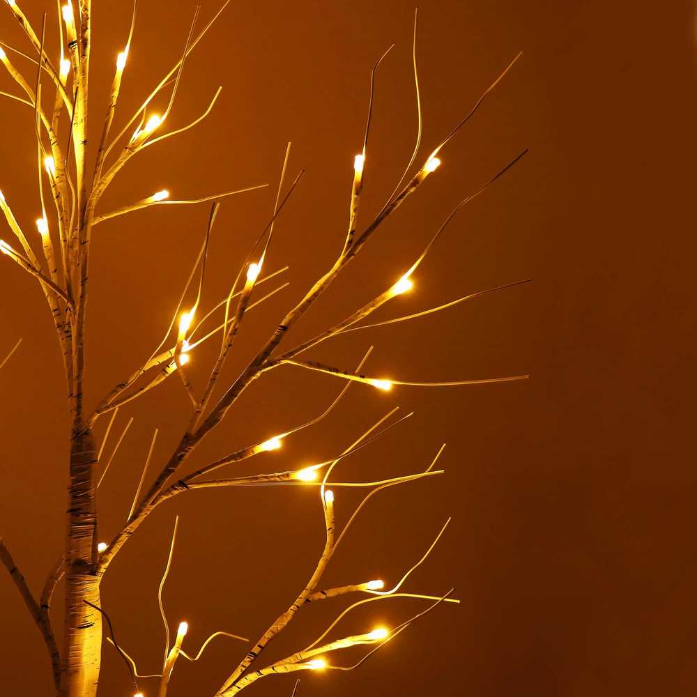 Dekoratyvinis beržo imitacijos medis Springos 180 cm su 96 LED