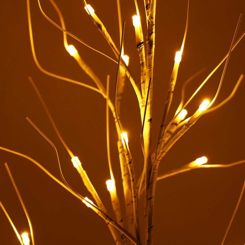Dekoratyvinis beržo imitacijos medis Springos 180 cm su 96 LED