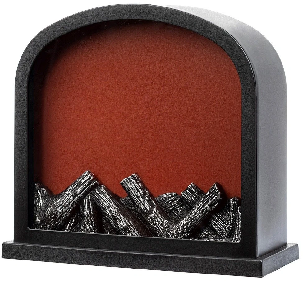 Dekoratyvinis LED židinys, juodas, 30 × 13 × 27,5 cm