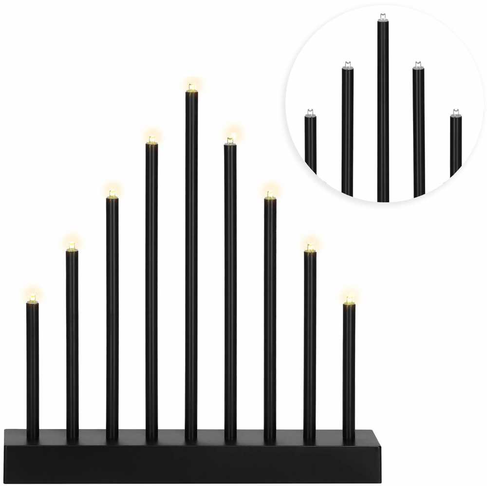 Dekoratyvinis žvakių stovas Springos, 9 LED, šilta balta šviesa