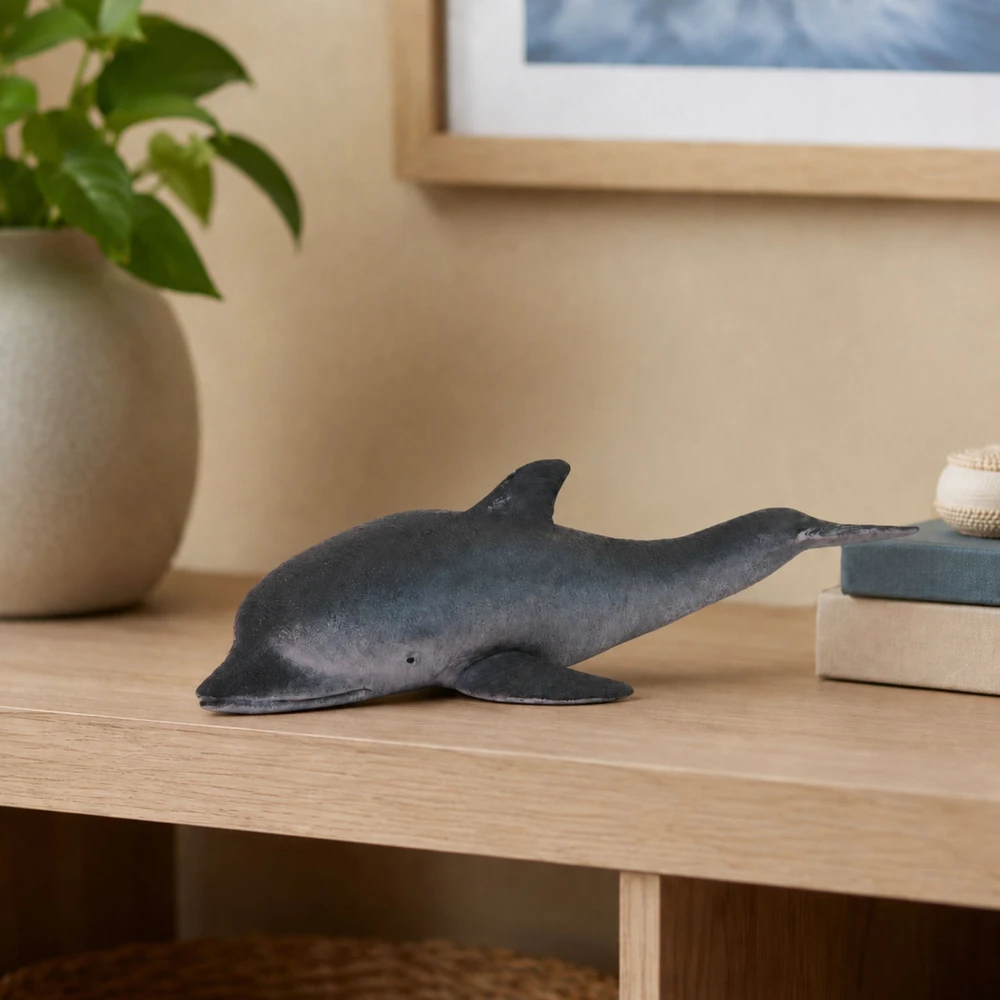 Lean Toys Delfino figūrėlė iš TPR, tamsiai pilka, 17,5 × 7,5 × 3,5 cm