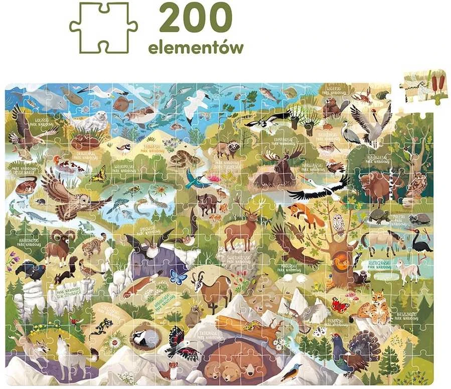 CzuCzu Dėlionė 200 vnt. - Nacionalinio parko gyvūnai