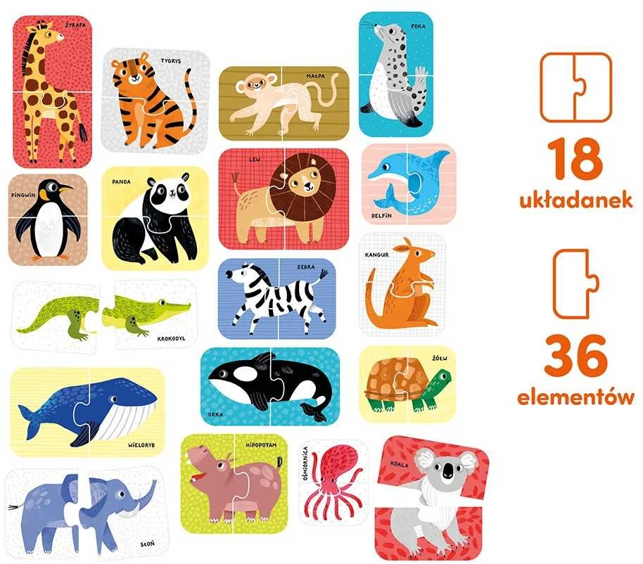 CzuCzu Dėlionė 36 vnt. - Laukiniai gyvūnai