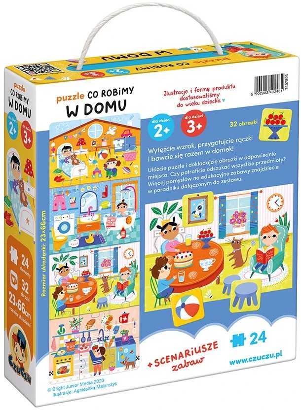 Dėlionė Czuczu galvosūkis, ką mes darome namuose 24 kūriniai ZA4849