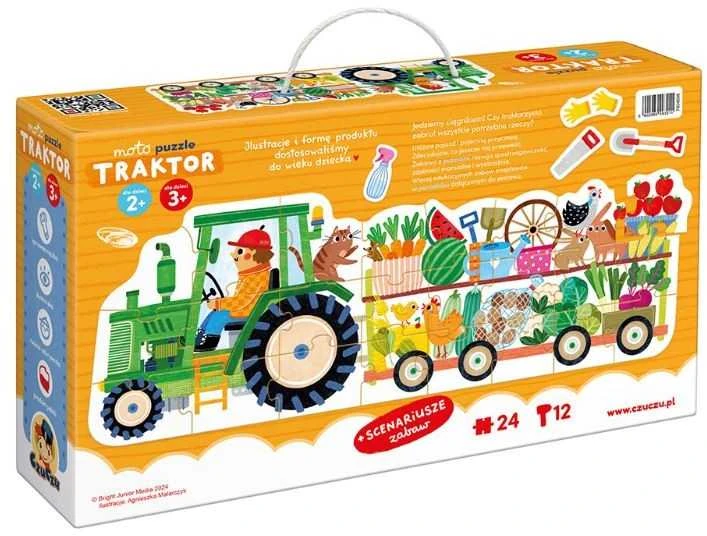 Dėlionė CzuCzu Moto puzzle Tractor moto puzzle for children 24 pieces ZA5555