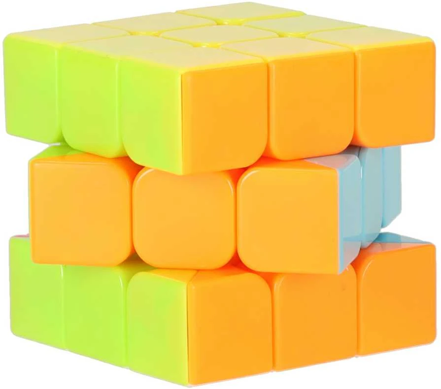 KIK Dėlionės žaidimas Dėlionės kubas 3x3 neon 5,65 cm
