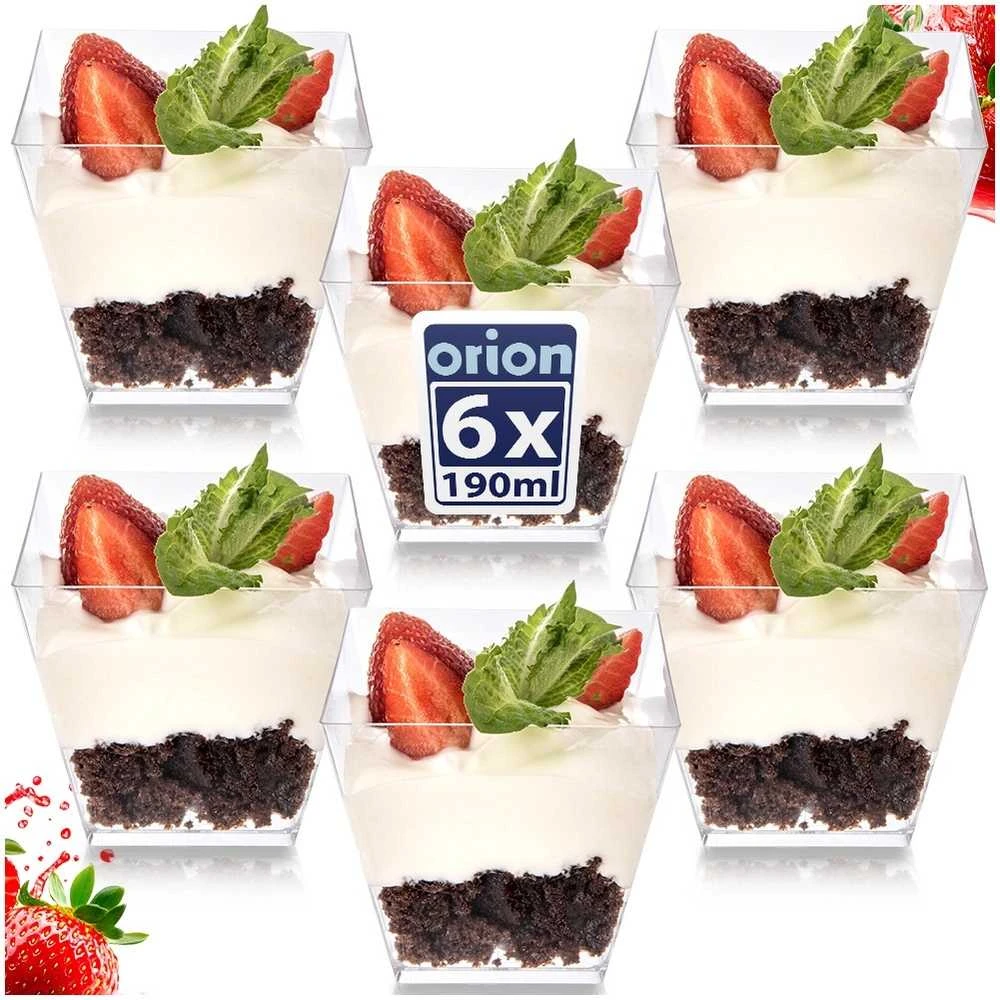Orion 6 vnt. desertų ir užkandžių taurės 180 ml