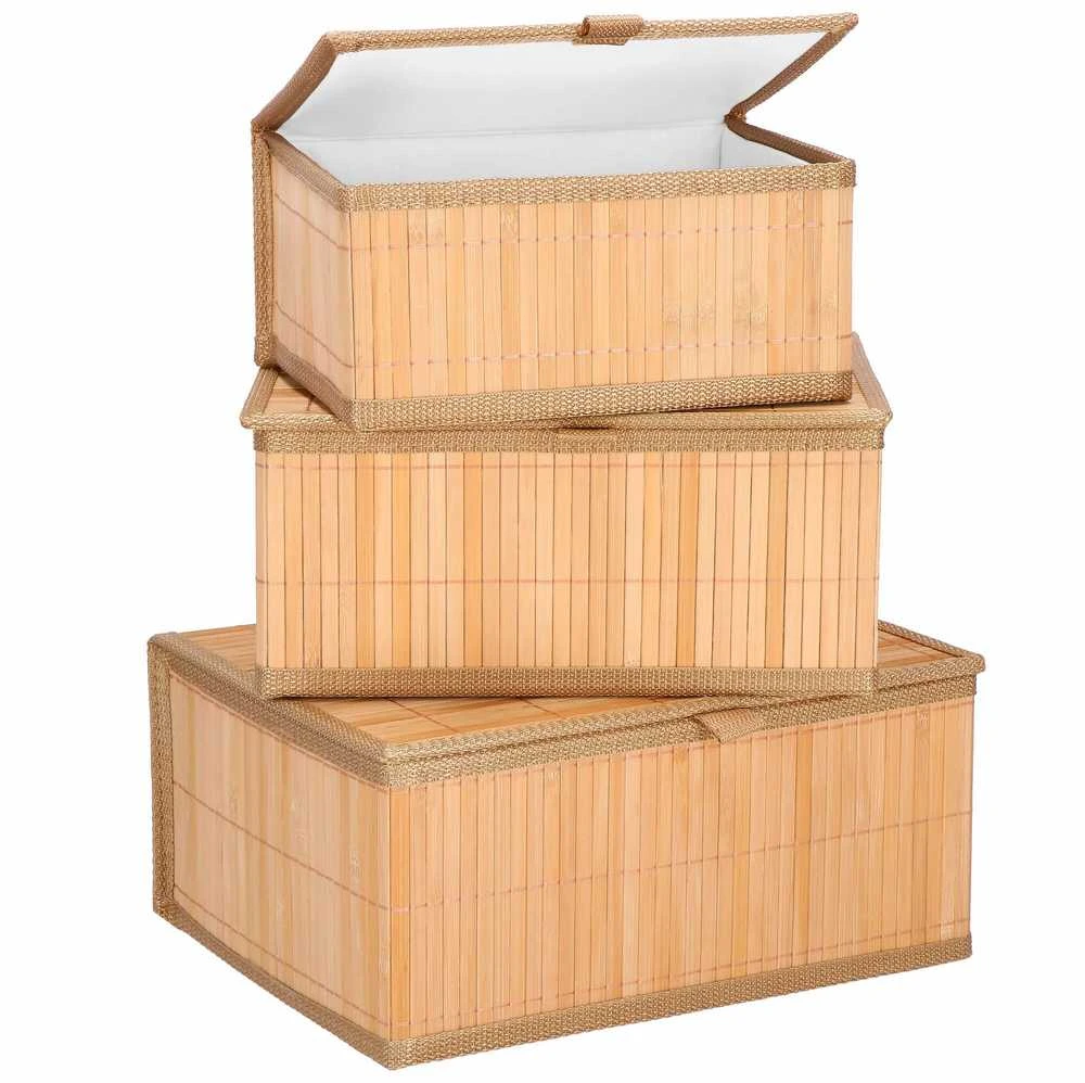 Dėžučių rinkinys Springos HA0153, bambukas, 3 dydžiai