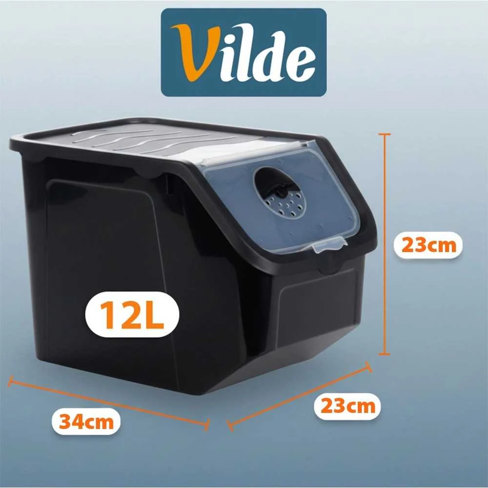 Excellent Housware Dėžutė daržovėms ir vaisiams Vilde, 12 l, 34x23x23 cm
