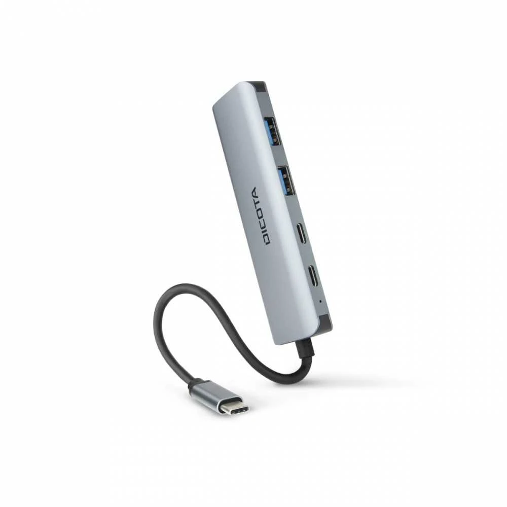 USB Adapteris - DICOTA D32061 4-in-1 10 Gbps Sidabrinis