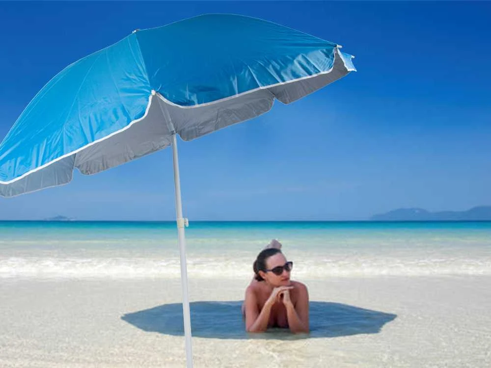Didelis skėtis su UV filtru, 170 cm, reguliuojamas
