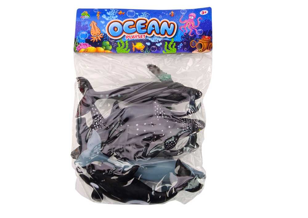 Lean Toys Didžiausių jūrų gyvūnų figūrėlių rinkinys, 6 vnt.