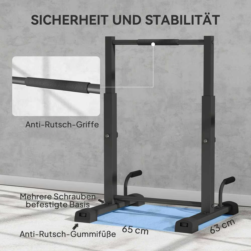 SPORTNOW lygiagrečių stotelė, reguliuojamo aukščio, atlaikanti iki 540 kg, skirta jėgos treniruotėms, atsispaudimams, kalistenikai ir sportui namuose