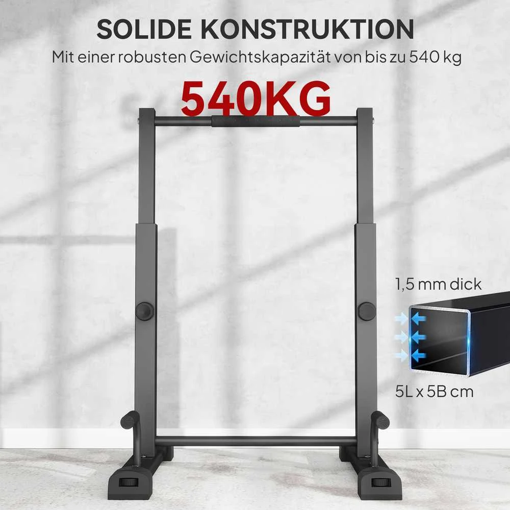 SPORTNOW lygiagrečių stotelė, reguliuojamo aukščio, atlaikanti iki 540 kg, skirta jėgos treniruotėms, atsispaudimams, kalistenikai ir sportui namuose