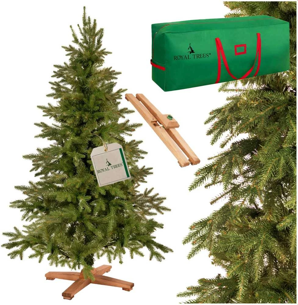 Springos Dirbtinė eglutė Royal Trees® Himalajų su mediniu stovu, 150 cm