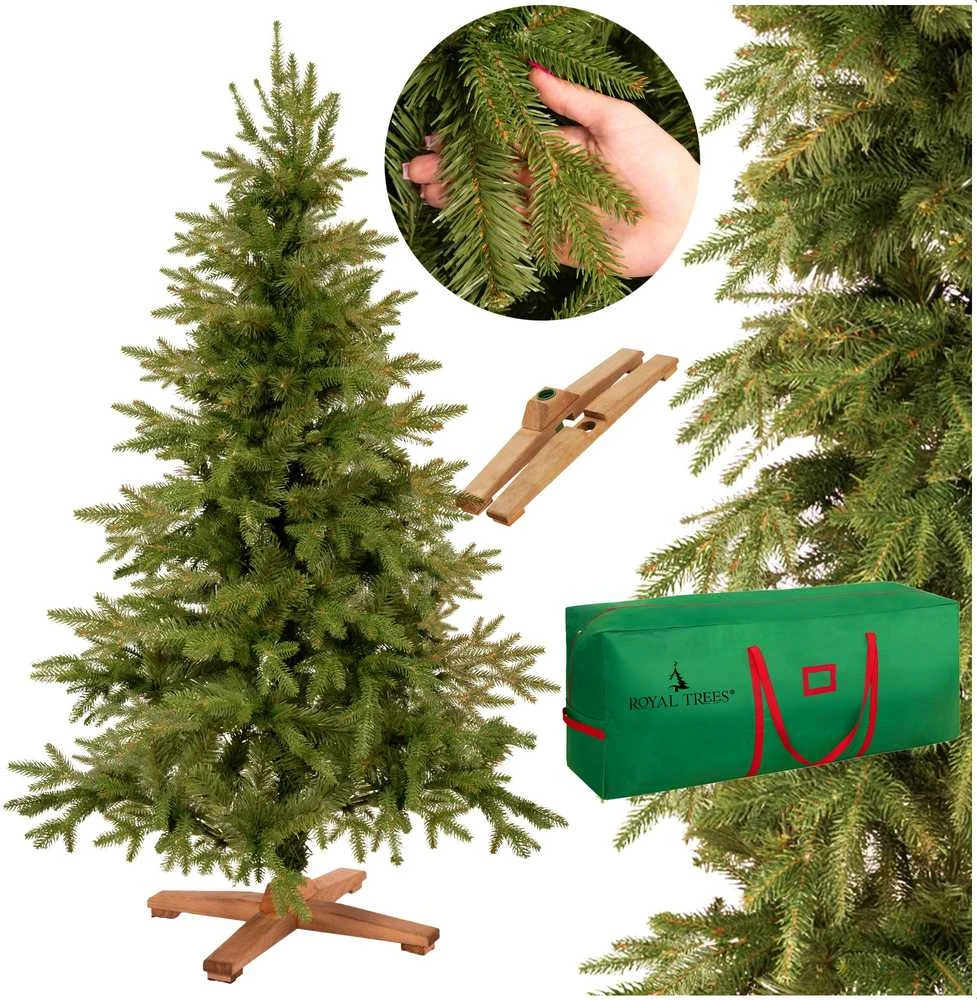 Springos Dirbtinė eglutė Royal Trees® Himalajų su mediniu stovu, 150 cm