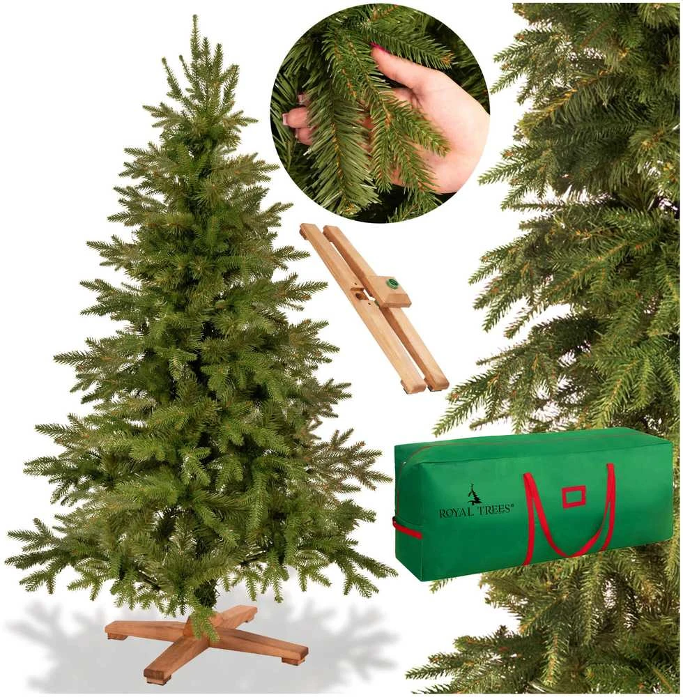 Springos Dirbtinė eglutė Royal Trees® Himalajų su mediniu stovu, 150 cm