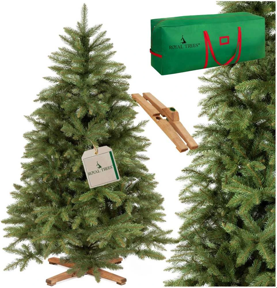 Springos Dirbtinė eglutė Royal Trees Skandinaviška 180 cm su mediniu stovu