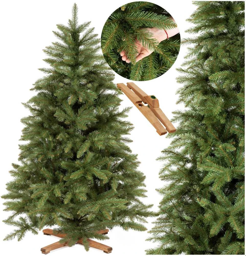 Springos Dirbtinė eglutė Royal Trees Skandinaviška 180 cm su mediniu stovu