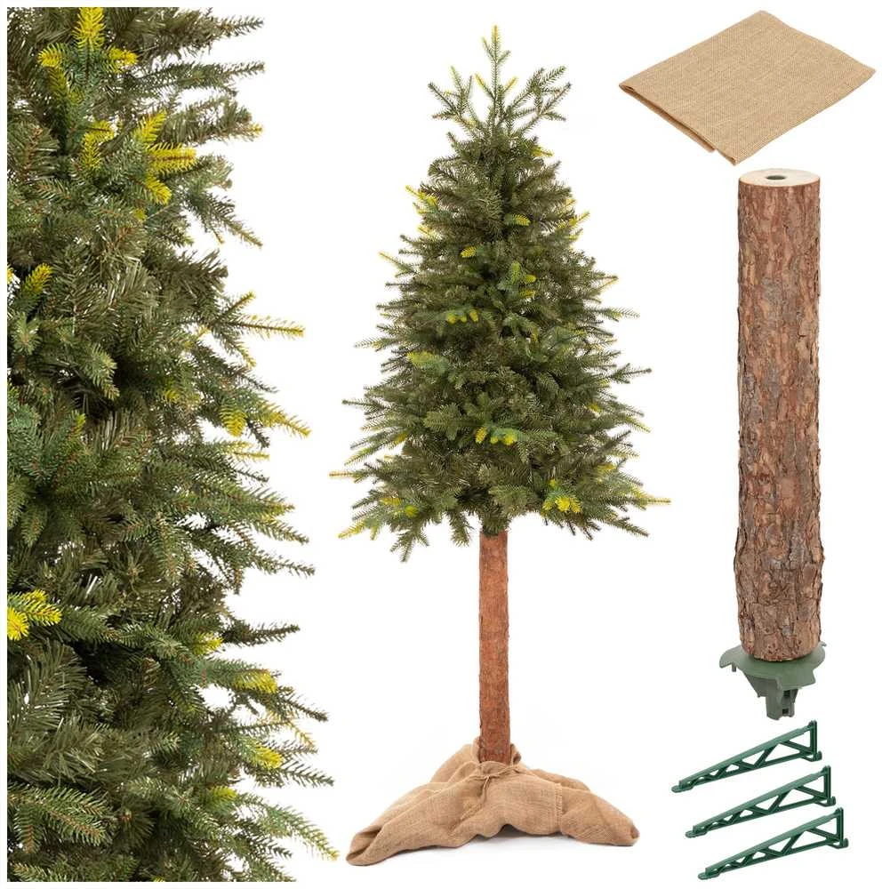 Dirbtinė eglutė Springos 180 cm, ant natūralaus kamieno