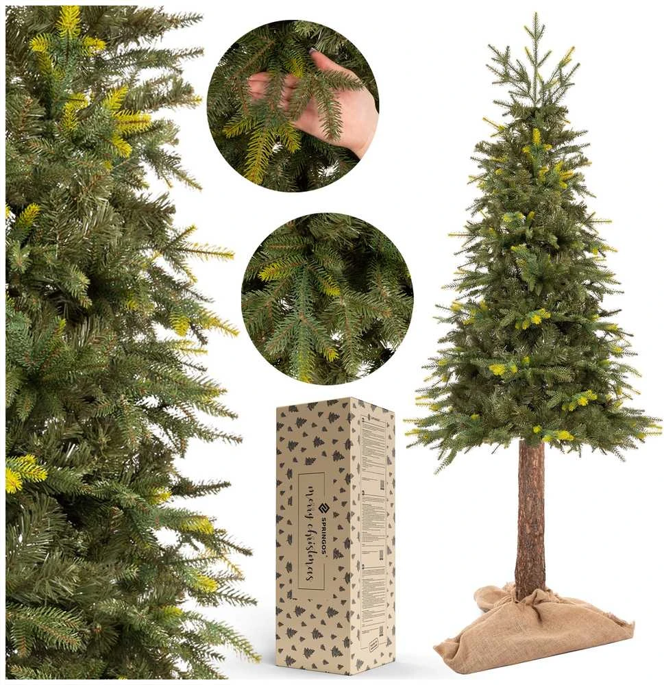 Dirbtinė eglutė Springos CT0200 su natūraliu kamienu, 220 cm