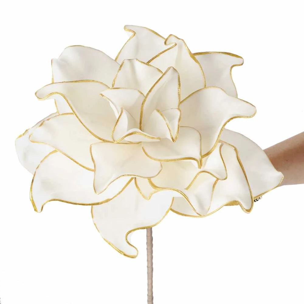 Dirbtinė gėlė Springos balta-aukso 74 cm