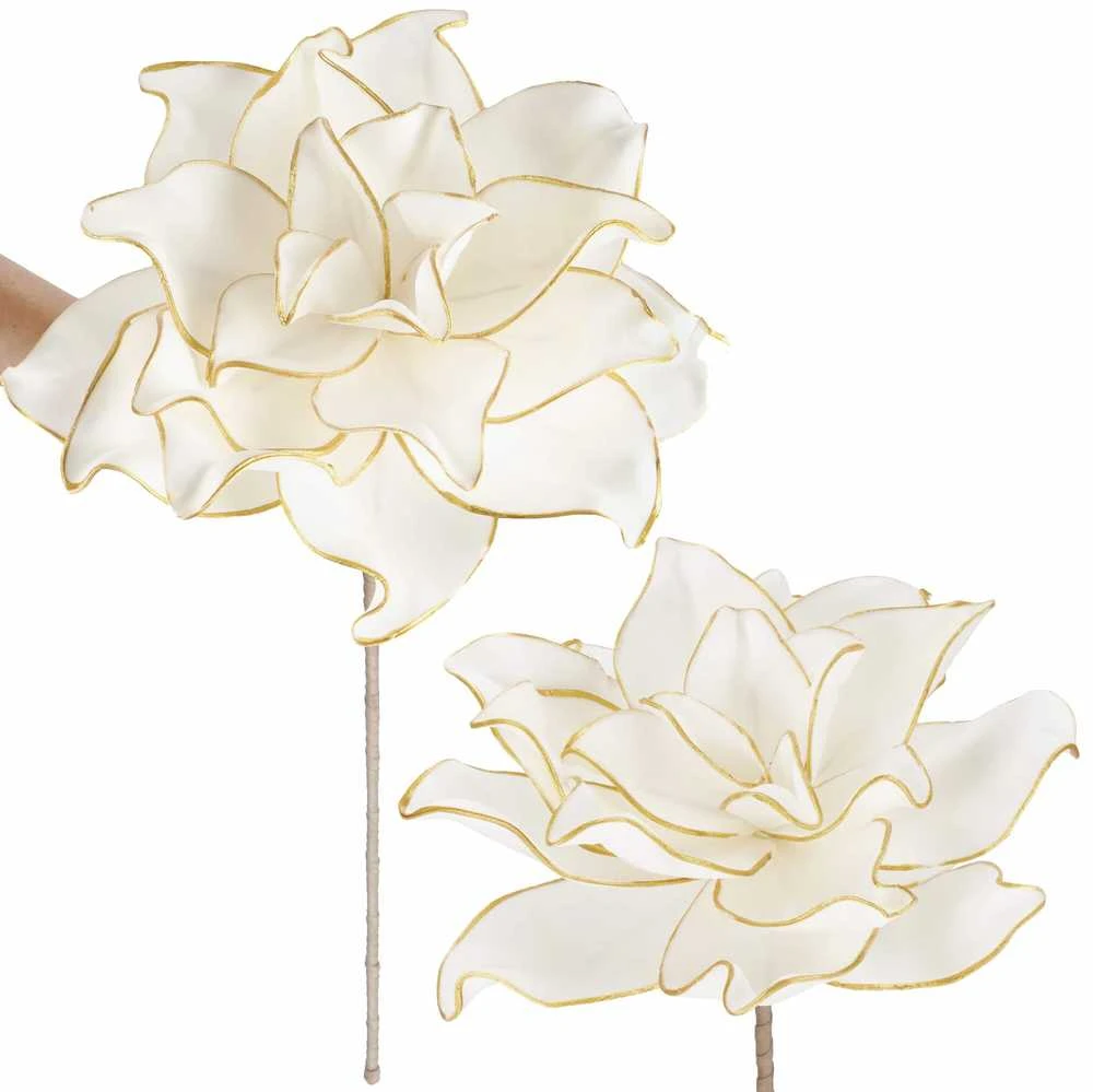Dirbtinė gėlė Springos balta-aukso 74 cm