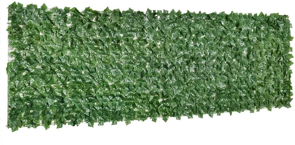 Outsunny dirbtinė gyvatvorė, skirta sodui ir terasai, sienų dekoravimui, tamsiai žalia, 300x100 cm