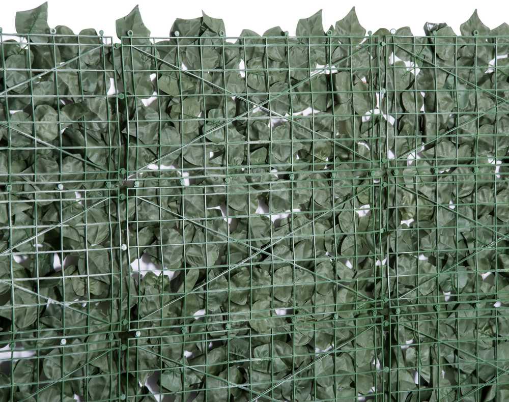 Outsunny dirbtinė gyvatvorė, privatumo skydas, sienų dekoracija, tamsiai žalia, 300 x 150 cm