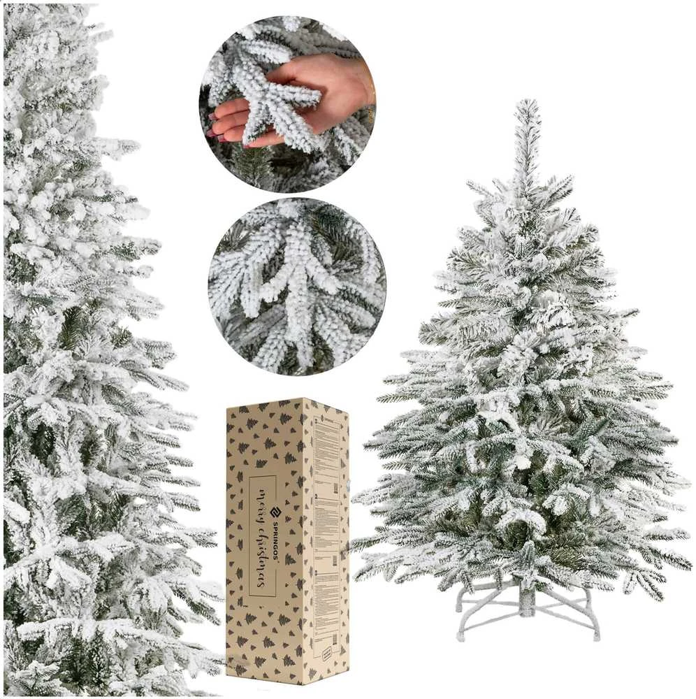 Dirbtinė kalėdinė eglutė Springos, snieguota, 120 cm