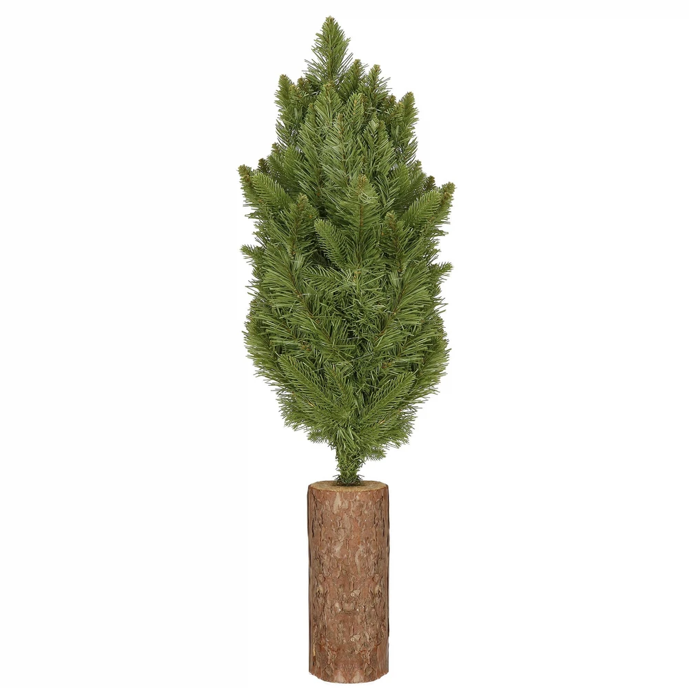 Springos Dirbtinė Kalėdų eglutė ant medinio kamieno, žalia, 90 cm